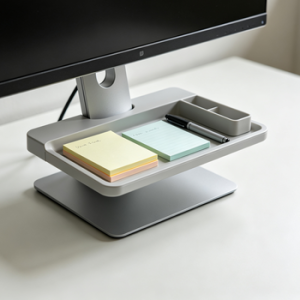 Monitor Shelf Memo Board Organizer