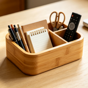 Bamboo Desk Organizer Caddy